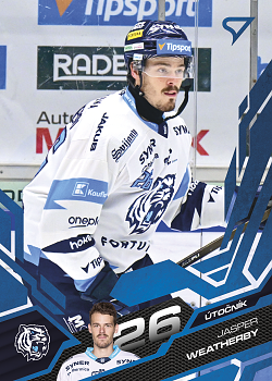 Jasper Weatherby Liberec Tipsport ELH 2025/26 SportZoo 2. serie Azure Blue #337