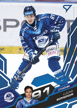 Lucas Edmonds Vitkovice Tipsport ELH 2025/26 SportZoo 2. serie Azure Blue #340