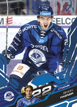 Simon Fasner Vitkovice Tipsport ELH 2025/26 SportZoo 2. serie Azure Blue #341