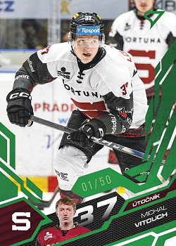Michal Vitouch Sparta Tipsport ELH 2025/26 SportZoo 2. serie Emerald Green /50 #276