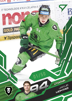 Jakub Lichtag Mlada Boleslav Tipsport ELH 2025/26 SportZoo 2. serie Emerald Green /50 #308