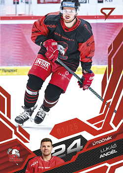Lukas Andel Olomouc Tipsport ELH 2025/26 SportZoo 2. serie Ruby Red /25 #357