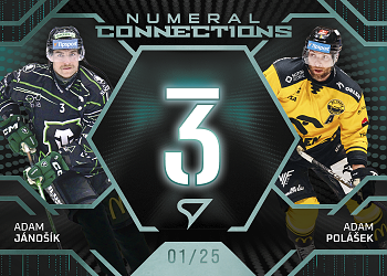 Janosik - Polasek Mlada Boleslav - Litvinov Tipsport ELH 2025/26 SportZoo 2. serie Numeral Connections Verdant Green /25 #NC-02