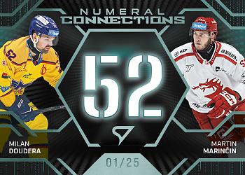 Doudera - Marincin Ceske Budejovice - Trinec Tipsport ELH 2025/26 SportZoo 2. serie Numeral Connections Verdant Green /25 #NC-14