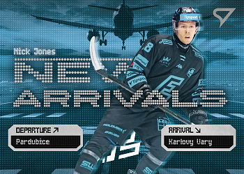 Nick Jones Karlovy Vary Tipsport ELH 2025/26 SportZoo 2. serie New Arrivals #NA-16