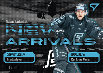 Adam Lukosik Karlovy Vary Tipsport ELH 2025/26 SportZoo 2. serie New Arrivals Iron Grey /60 #NA-17