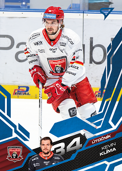 Kevin Klima Hradec Kralove Tipsport ELH 2025/26 SportZoo 1. serie Azure Blue #064