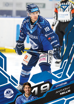 Anthony Nellis Vitkovice Tipsport ELH 2025/26 SportZoo 1. serie Azure Blue #213