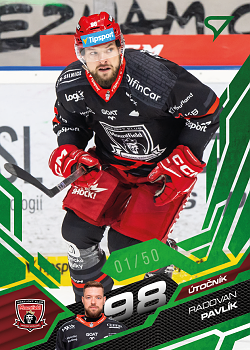 Radovan Pavlik Hradec Kralove Tipsport ELH 2025/26 SportZoo 1. serie Emerald Green /50 #068