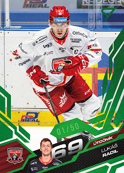 Lukas Radil Hradec Kralove Tipsport ELH 2025/26 SportZoo 1. serie Emerald Green /50 #071