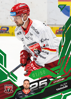 Alex Tamasi Hradec Kralove Tipsport ELH 2025/26 SportZoo 1. serie Emerald Green /50 #072