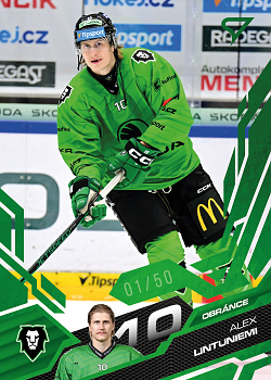 Alex Lintuniemi Mlada Boleslav Tipsport ELH 2025/26 SportZoo 1. serie Emerald Green /50 #112