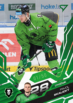 Pavol Skalicky Mlada Boleslav Tipsport ELH 2025/26 SportZoo 1. serie Emerald Green /50 #124