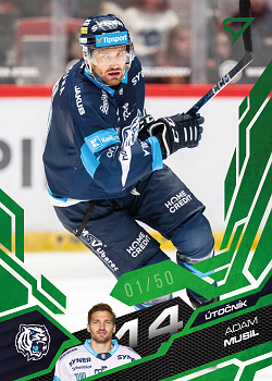 Adam Musil Liberec Tipsport ELH 2025/26 SportZoo 1. serie Emerald Green /50 #190