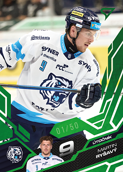 Martin Rysavy Liberec Tipsport ELH 2025/26 SportZoo 1. serie Emerald Green /50 #195