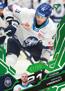 Samuel Vigneault Kladno Tipsport ELH 2025/26 SportZoo 1. serie Emerald Green /50 #234