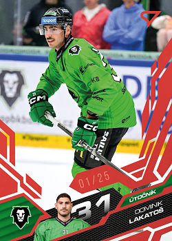 Dominik Lakatos Mlada Boleslav Tipsport ELH 2025/26 SportZoo 1. serie Ruby Red /25 #119