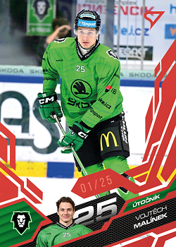 Vojtech Malinek Mlada Boleslav Tipsport ELH 2025/26 SportZoo 1. serie Ruby Red /25 #120