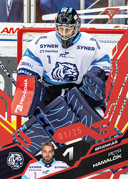 Petr Hamalcik Liberec Tipsport ELH 2025/26 SportZoo 1. serie Ruby Red /25 #181