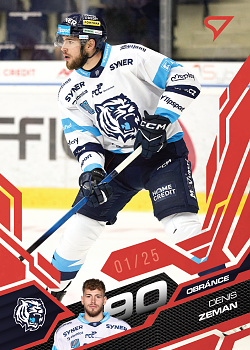 Denis Zeman Liberec Tipsport ELH 2025/26 SportZoo 1. serie Ruby Red /25 #186