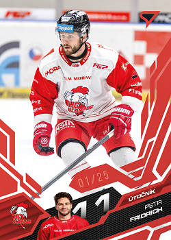 Petr Fridrich Olomouc Tipsport ELH 2025/26 SportZoo 1. serie Ruby Red /25 #245