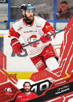 Ondrej Najman Olomouc Tipsport ELH 2025/26 SportZoo 1. serie Ruby Red /25 #250