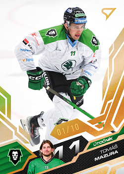 Tomas Mazura Mlada Boleslav Tipsport ELH 2025/26 SportZoo 1. serie Amber Gold /10 #121