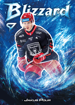 Jakub Pour Hradec Kralove Tipsport ELH 2025/26 SportZoo 1. serie Blizzard #BL-14