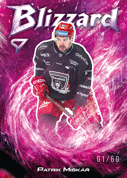 Patrik Miskar Hradec Kralove Tipsport ELH 2025/26 SportZoo 1. serie Blizzard Coral Pink /60 #BL-13