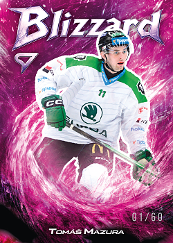 Tomas Mazura Mlada Boleslav Tipsport ELH 2025/26 SportZoo 1. serie Blizzard Coral Pink /60 #BL-22