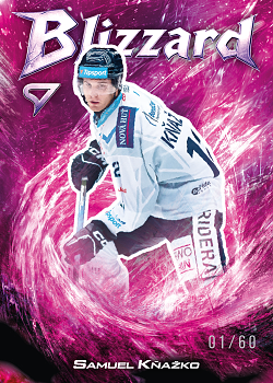 Samuel Knazko Vitkovice Tipsport ELH 2025/26 SportZoo 1. serie Blizzard Coral Pink /60 #BL-37