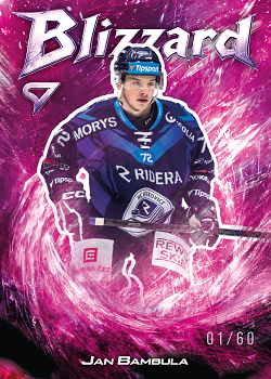 Jan Bambula Vitkovice Tipsport ELH 2025/26 SportZoo 1. serie Blizzard Coral Pink /60 #BL-38