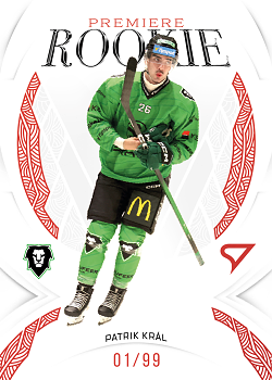 Patrik Kral Mlada Boleslav Tipsport ELH 2025/26 SportZoo 1. serie Rookie Premiere Garnet Red /99 #RP-04