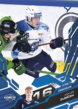 Jakub Zubicek Kometa Brno Tipsport ELH 2025/26 SportZoo Play Off Azure Blue #362