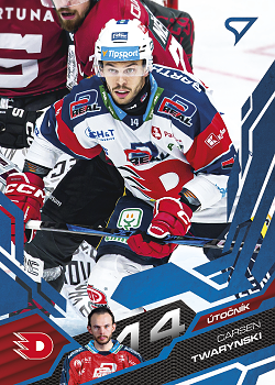 Carsen Twarynski Pardubice Tipsport ELH 2025/26 SportZoo Play Off Azure Blue #370