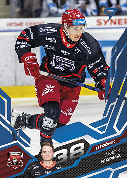 Simon Marha Hradec Kralove Tipsport ELH 2025/26 SportZoo Play Off Azure Blue #382