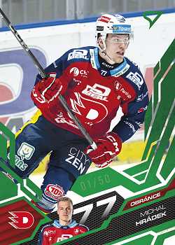 Michal Hradek Pardubice Tipsport ELH 2025/26 SportZoo Play Off Emerald Green /50 #365