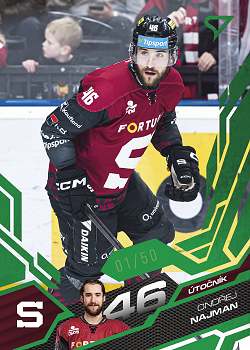 Ondrej Najman Sparta Tipsport ELH 2025/26 SportZoo Play Off Emerald Green /50 #377