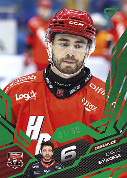 David Sykora Hradec Kralove Tipsport ELH 2025/26 SportZoo Play Off Emerald Green /50 #381