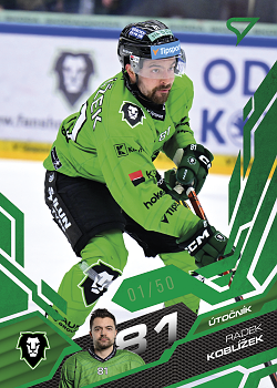 Radek Koblizek Mlada Boleslav Tipsport ELH 2025/26 SportZoo Play Off Emerald Green /50 #394