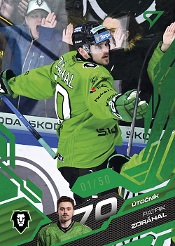 Patrik Zdrahal Mlada Boleslav Tipsport ELH 2025/26 SportZoo Play Off Emerald Green /50 #397