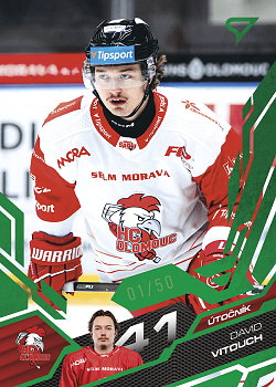 David Vitouch Olomouc Tipsport ELH 2025/26 SportZoo Play Off Emerald Green /50 #423