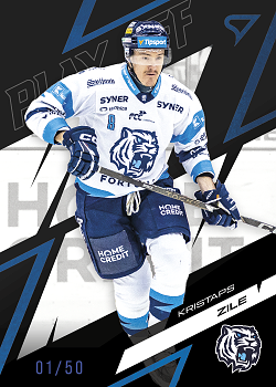 Kristaps Zile Liberec Tipsport ELH 2025/26 SportZoo Play Off Play Off Base Azure Blue /50 #51