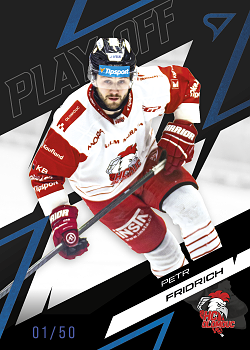 Petr Fridrich Olomouc Tipsport ELH 2025/26 SportZoo Play Off Play Off Base Azure Blue /50 #70