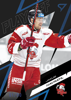 Jakub Navratil Olomouc Tipsport ELH 2025/26 SportZoo Play Off Play Off Base Azure Blue /50 #72