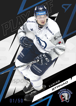 Lukas Strnad Plzen Tipsport ELH 2025/26 SportZoo Play Off Play Off Base Azure Blue /50 #48