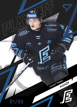 Matteo Koci Karlovy Vary Tipsport ELH 2025/26 SportZoo Play Off Play Off Base Azure Blue /50 #27