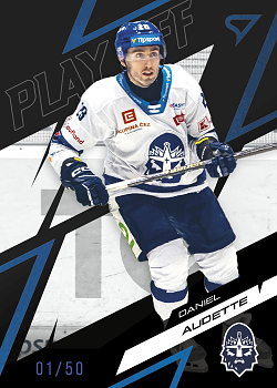 Daniel Audette Kladno Tipsport ELH 2025/26 SportZoo Play Off Play Off Base Azure Blue /50 #64
