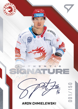 Aron Chmielewski Trinec Tipsport ELH 2022/23 SportZoo 2. serie Authentic Signature Level 1 /150 #AS1-AC