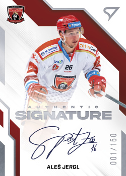 Ales Jergl Hradec Kralove Tipsport ELH 2022/23 SportZoo 2. serie Authentic Signature Level 1 /150 #AS1-JR